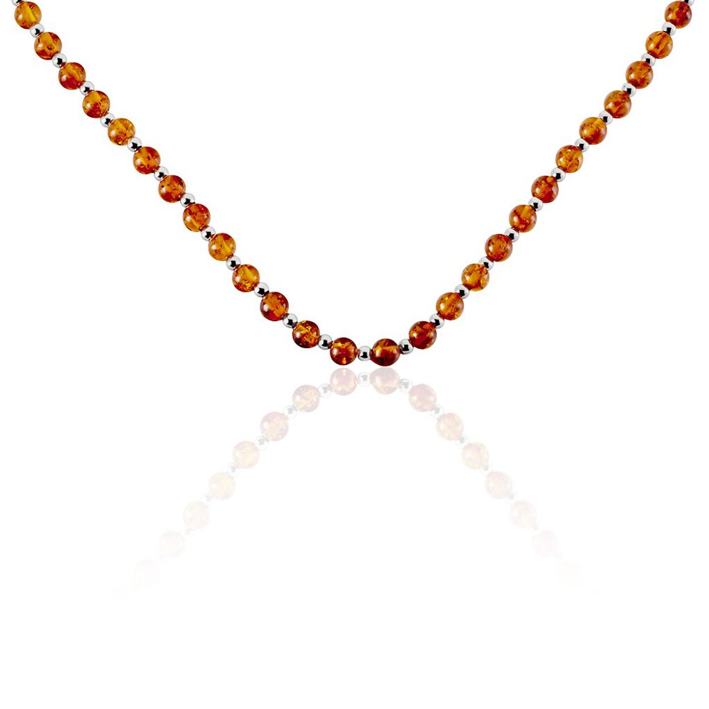 Collier Costin Argent Ambre