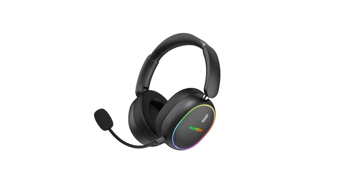 HatorPhoenix 2 Wireless over-ear gaming headset  (Zwart, RGB, 2.4GHz / Bluetooth 5.4 / USB-C)