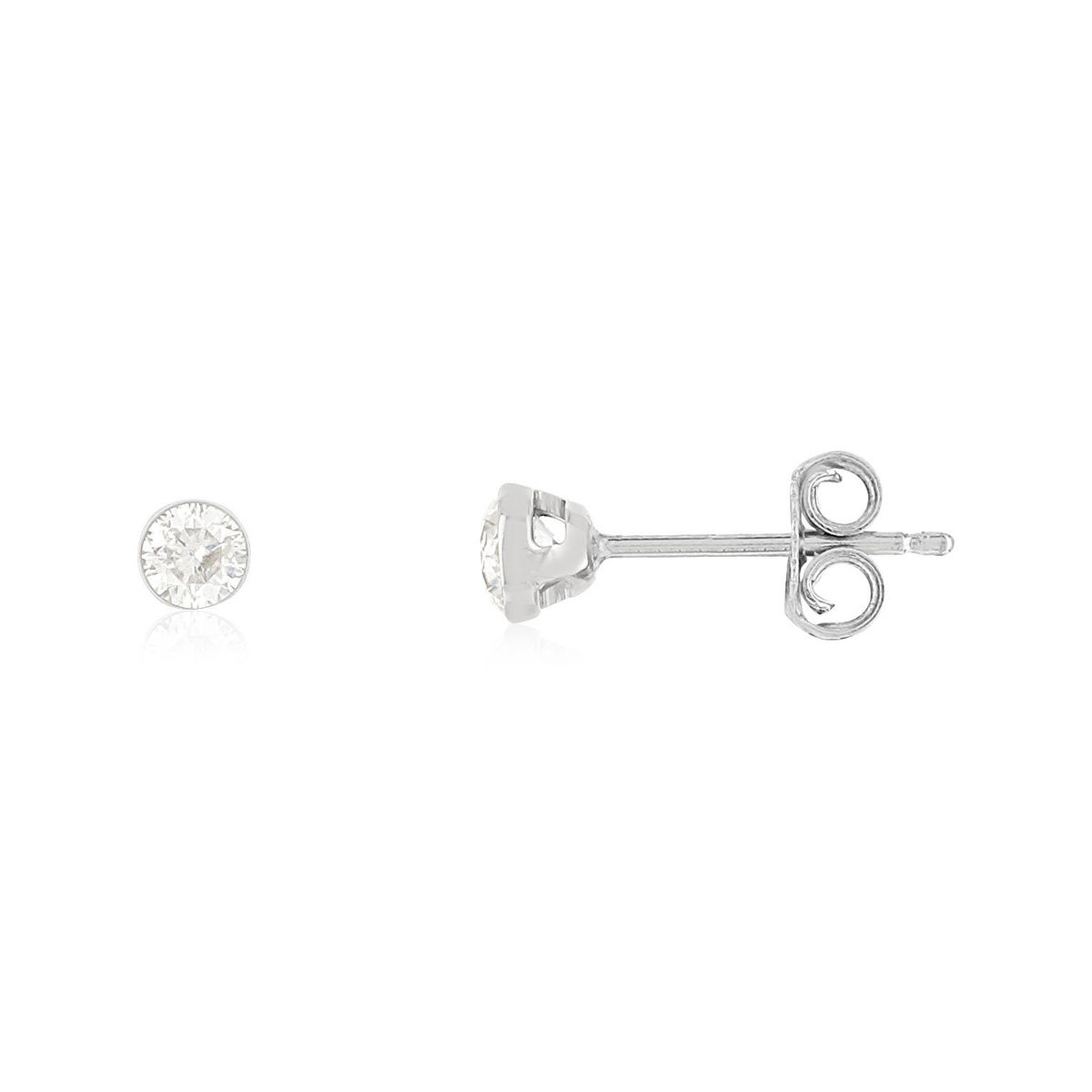 Boucles d'oreilles MATY Or 375 blanc Diamants