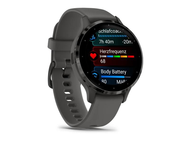 GARMIN Sportuhr Venu 3S Kieselgrau / Schiefergrau Smartwatch