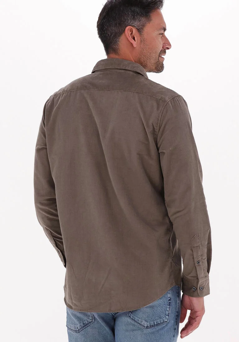 SELECTED HOMME taupe selected homme casual overhemd regben jamin cord shirt