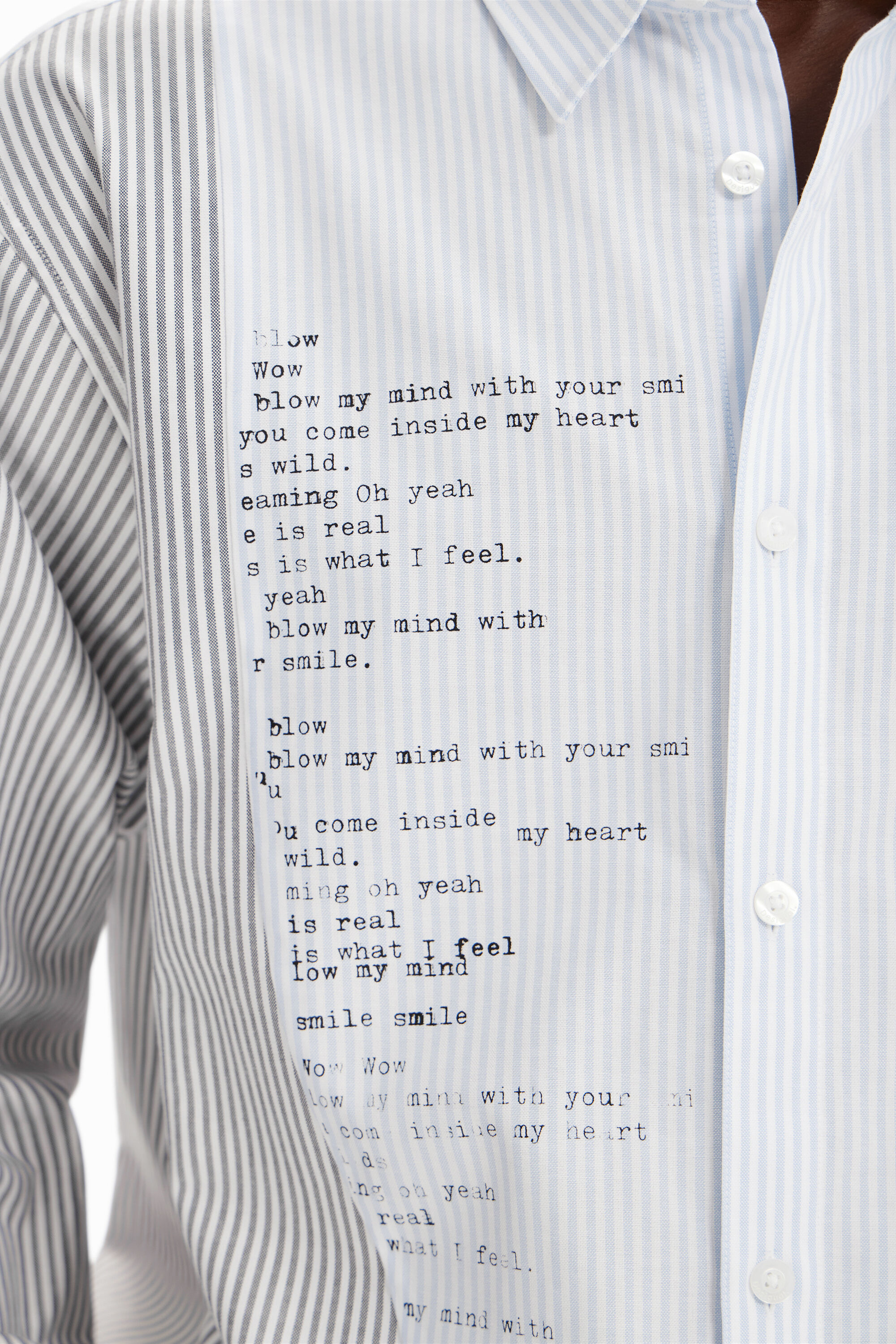 Chemise rayures patchwork