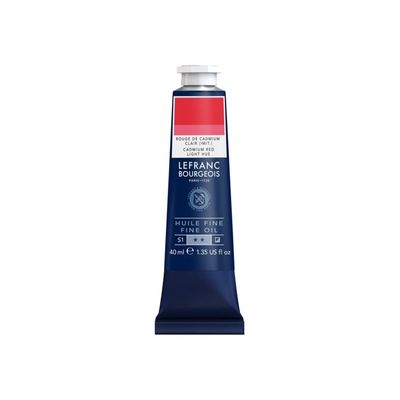 Lefranc Bourgeois - Peinture à l'huile - teinte rouge clair de cadmium - opaque - fine - 40 ml