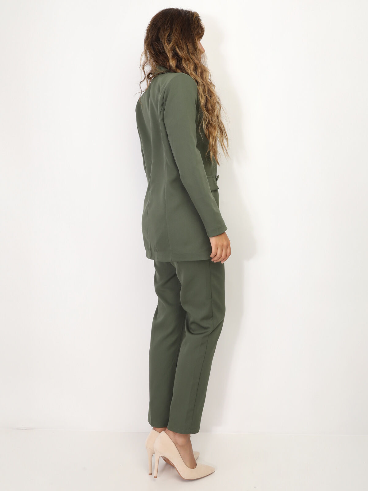 Ensemble tailleur droit- Kaki