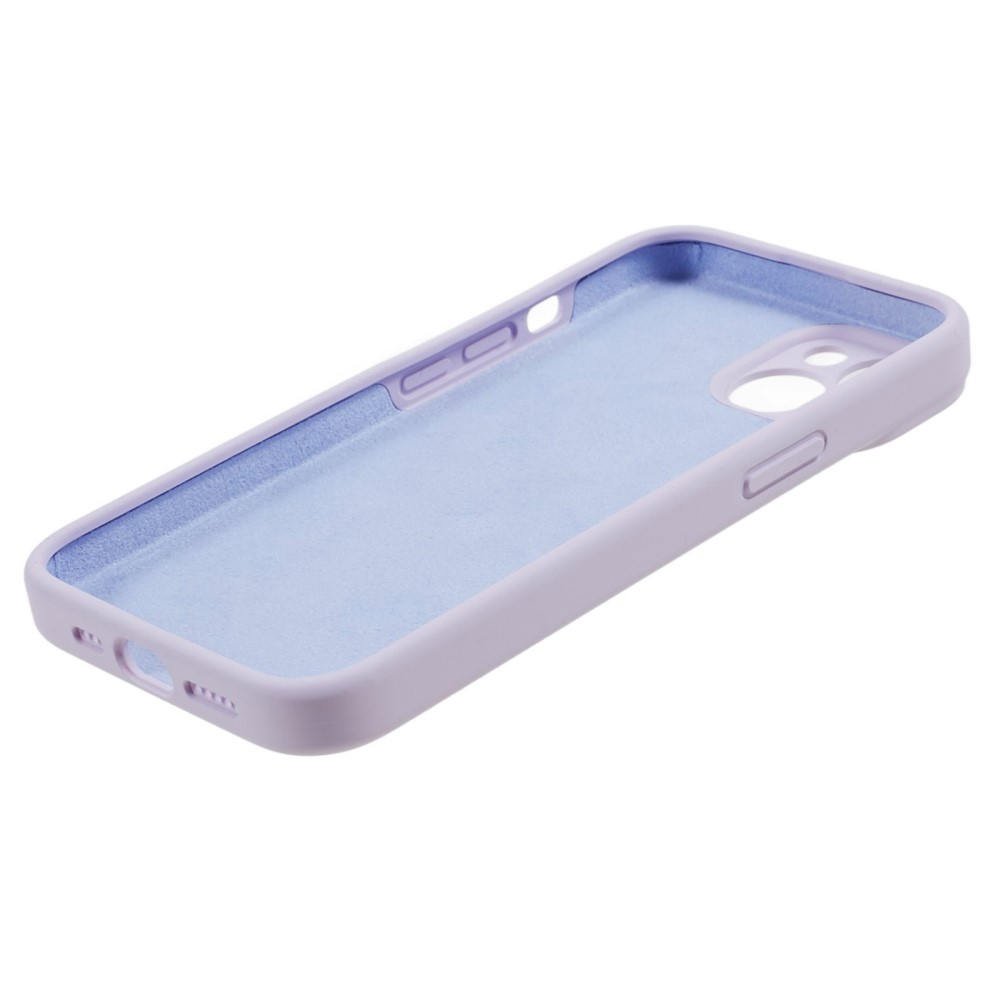 iPhone 15 Silikon Case Hülle mit Kameraschutz - Lila