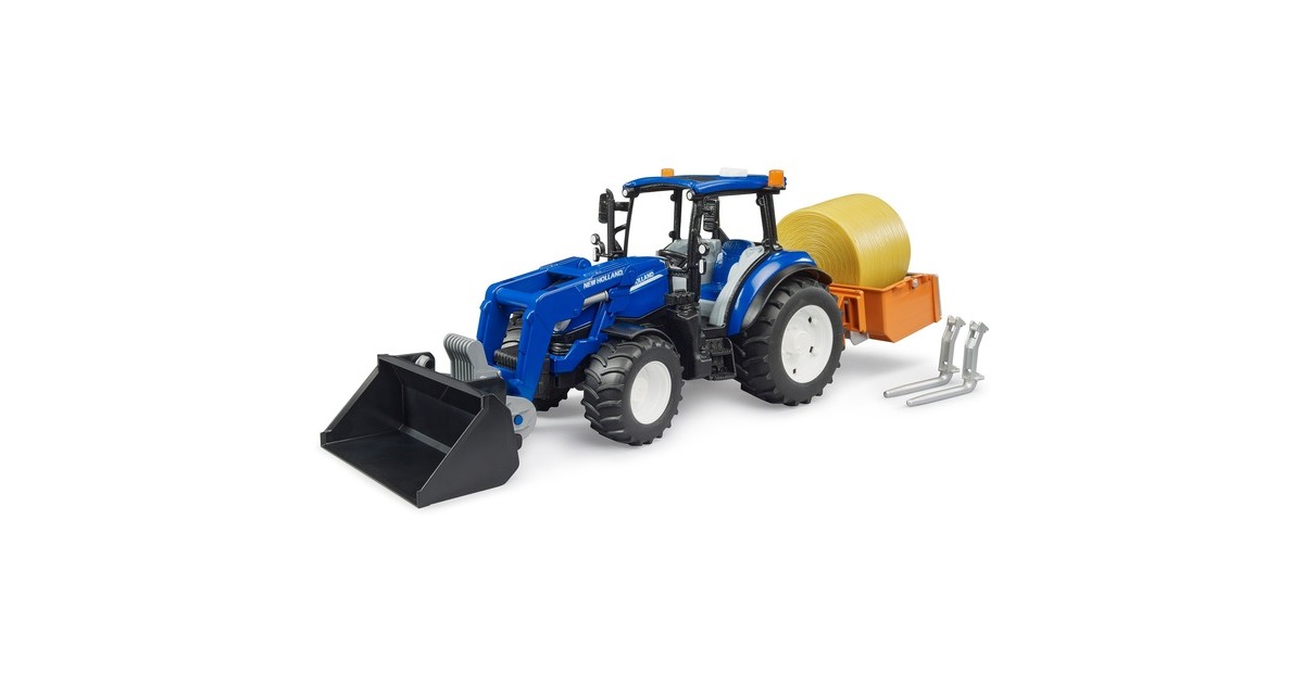 bruderNew Holland T5.120 met voorlader, kiepbak en vorken Modelvoertuig  (02187)