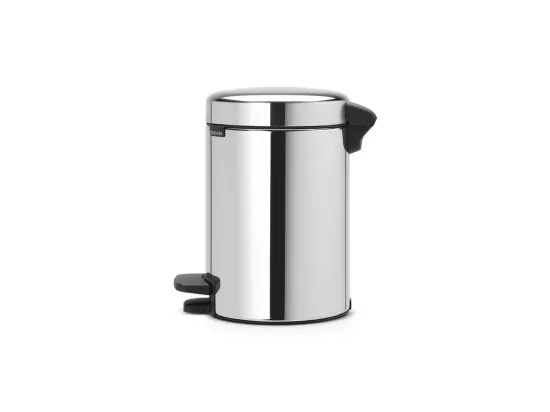 Poubelle a pédale NewIcon - 3L - Acier brillant