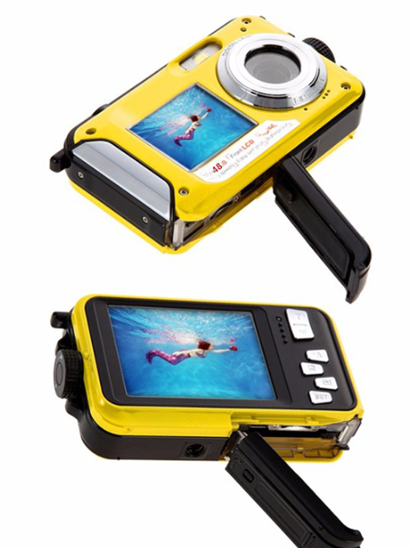 48MP Unterwasser Kamera Fotoapparat Digitalkamera 16-fach Digital Zoom LED Licht mit Dual 2.7