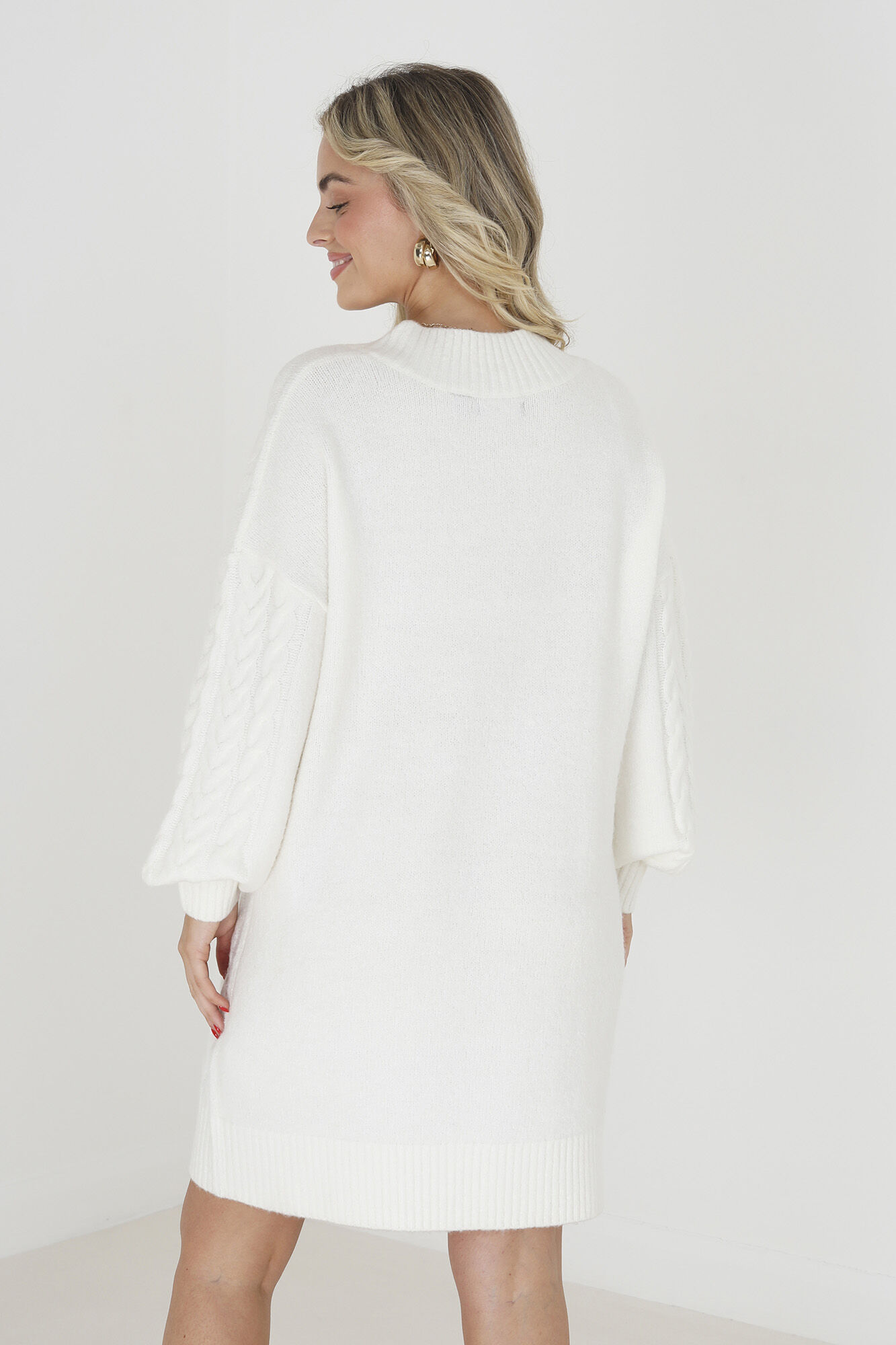 Vestido de malha trançada