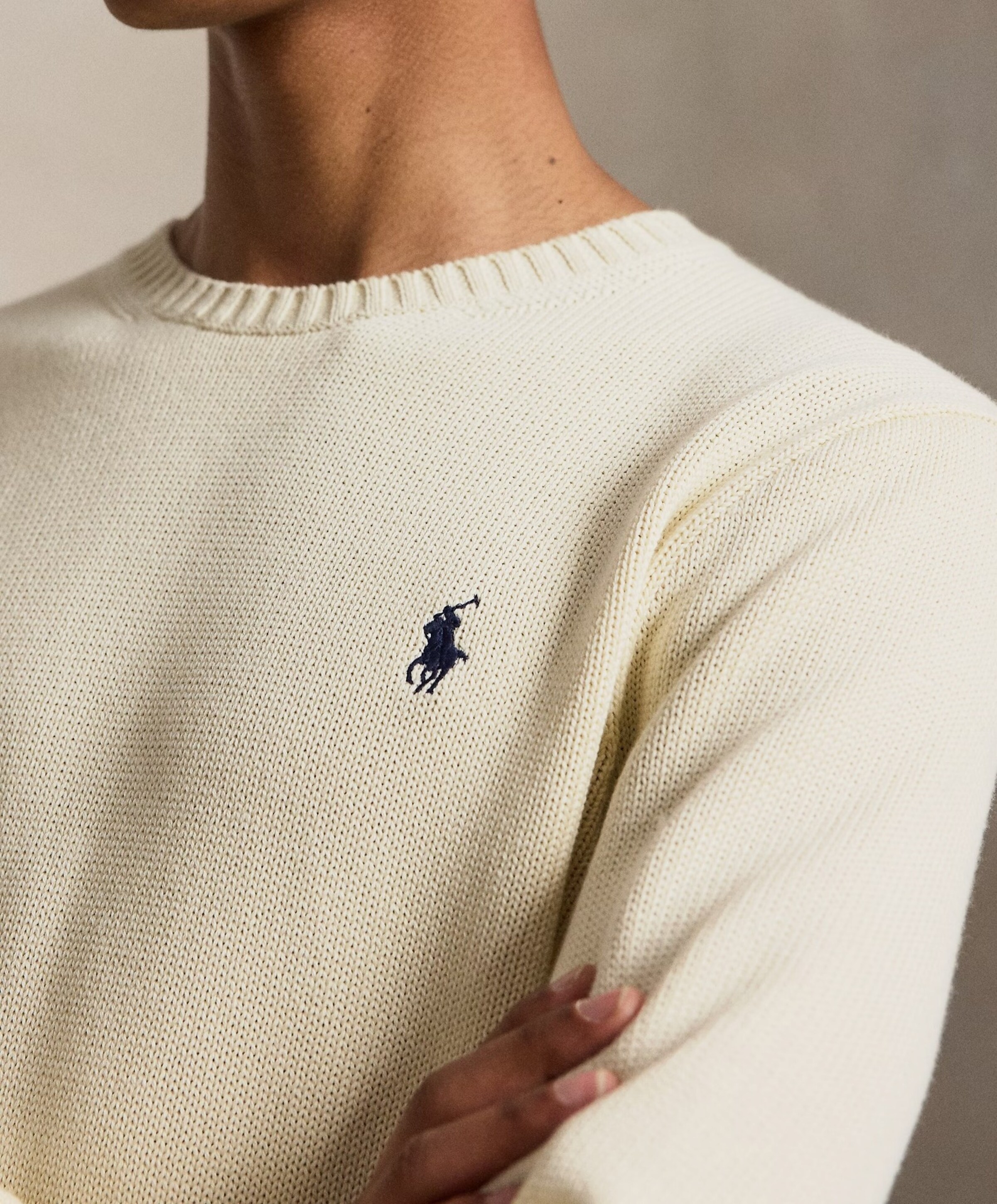 Ralph Lauren Heren trui ecru