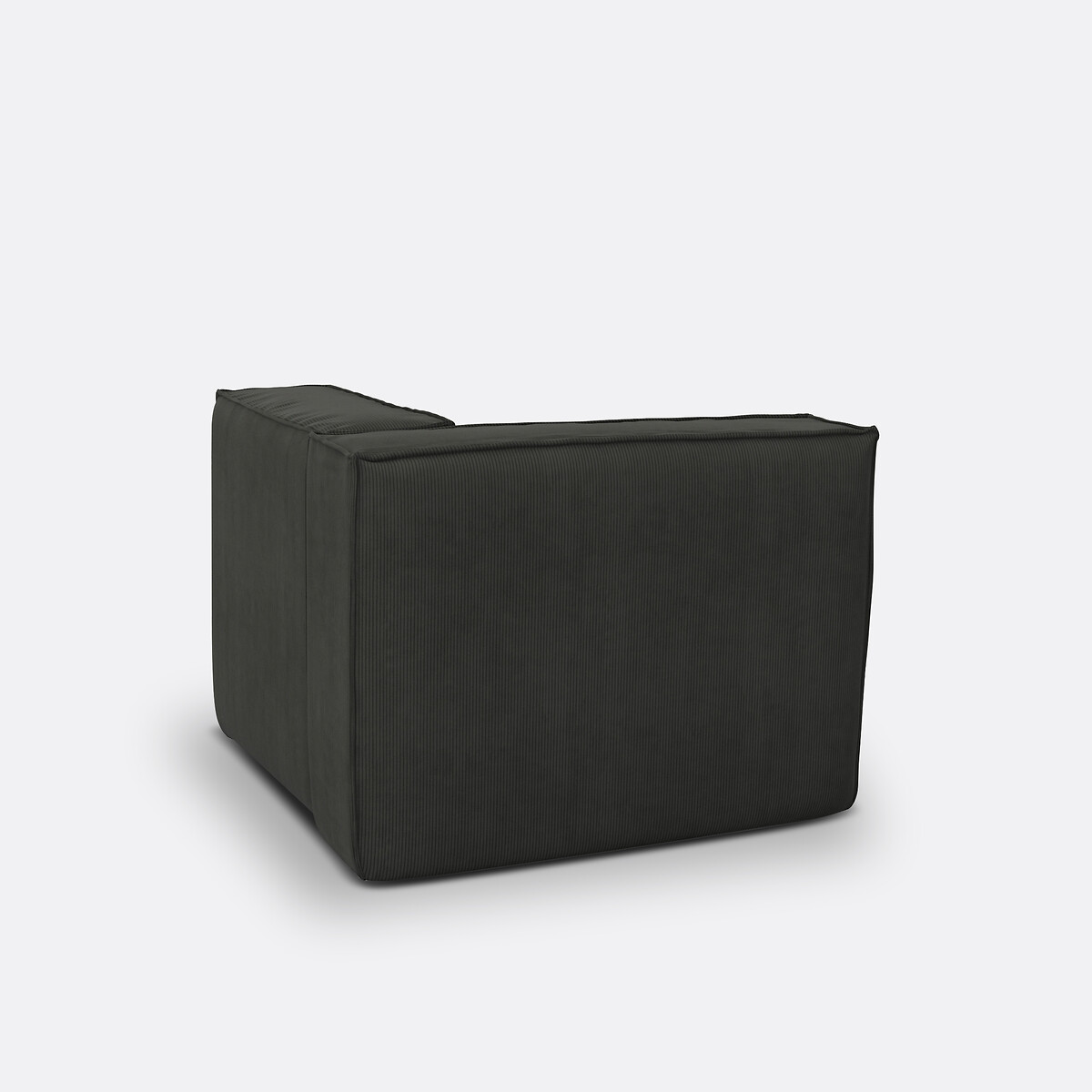 LA REDOUTE INTERIEURS<br>Canto modular de veludo canelado, Sete
