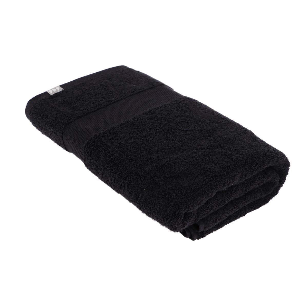 SERVIETTE BAIN 90X150CM COTON NOIR
