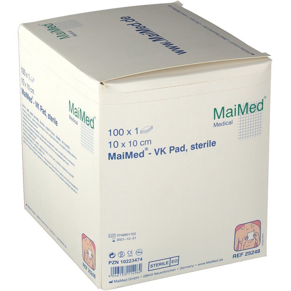 MaiMed®- VK Pad Vlieskompressen 10 x 10 cm steril