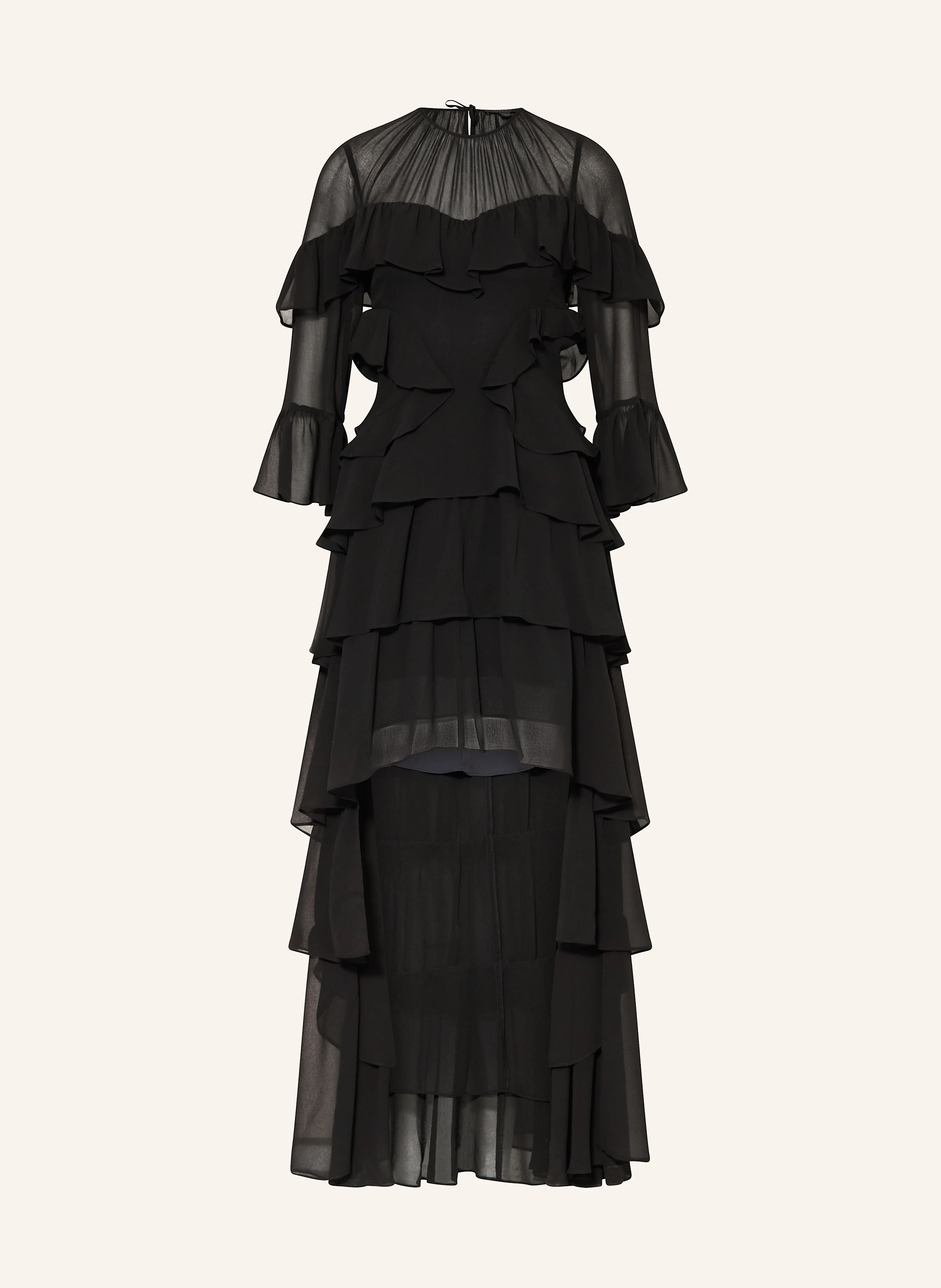 ALLSAINTS Kleid NAT mit Volants und 3/4-Arm