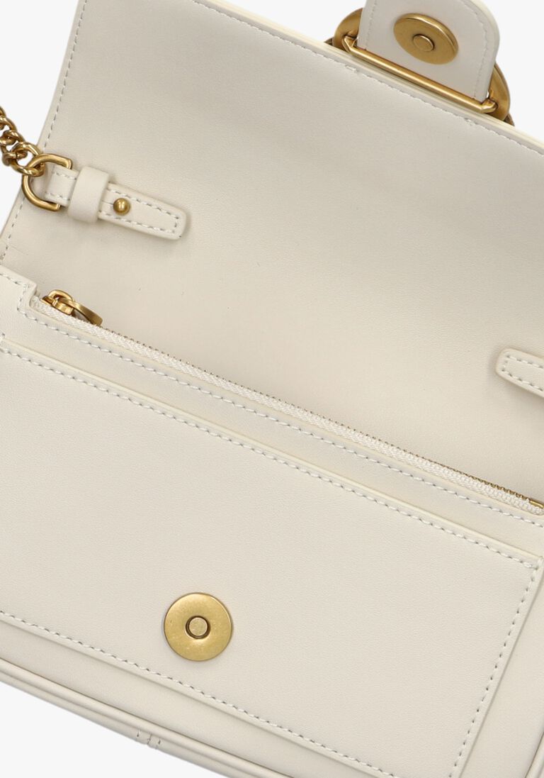 PINKO witte pinko schoudertas love one pocket