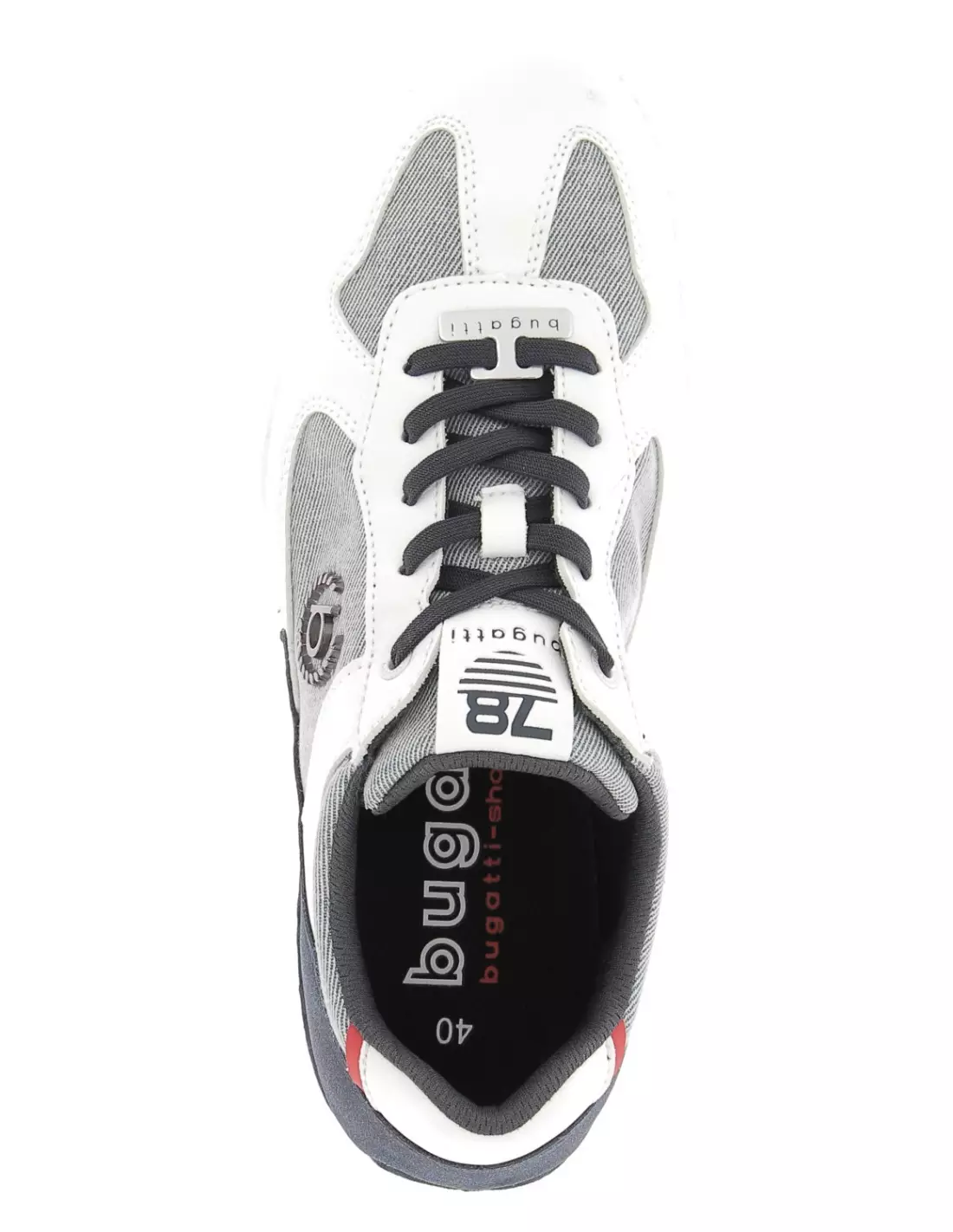 BUGATTI SANDSTONE - Baskets WHITE/BLUE