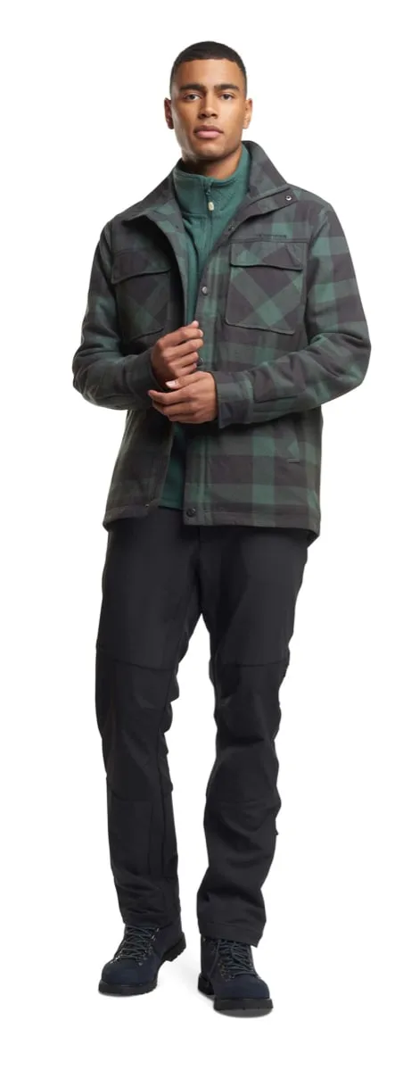 Twentyfour Finse Flannel Jakke H Mellomgrønn