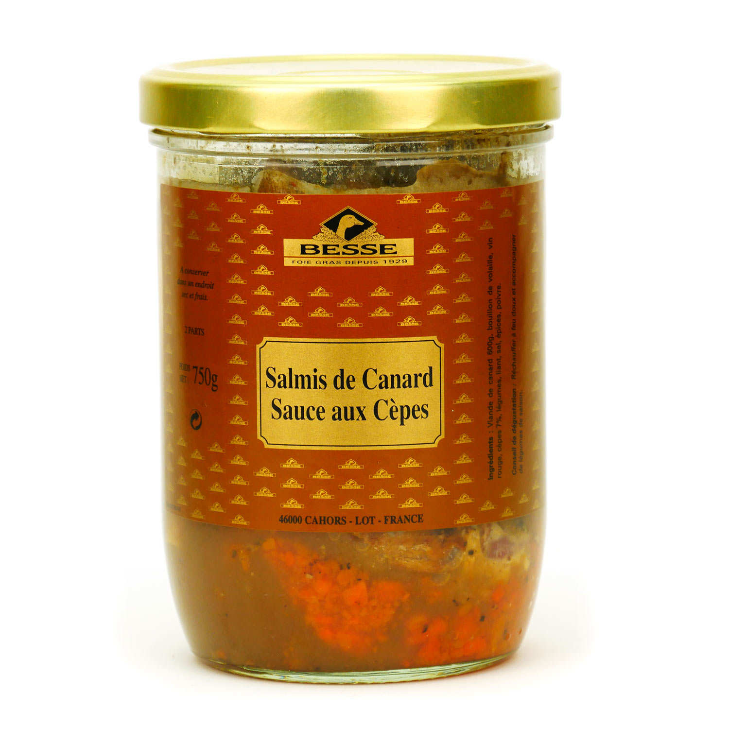 Salmis de canard sauce aux cèpes