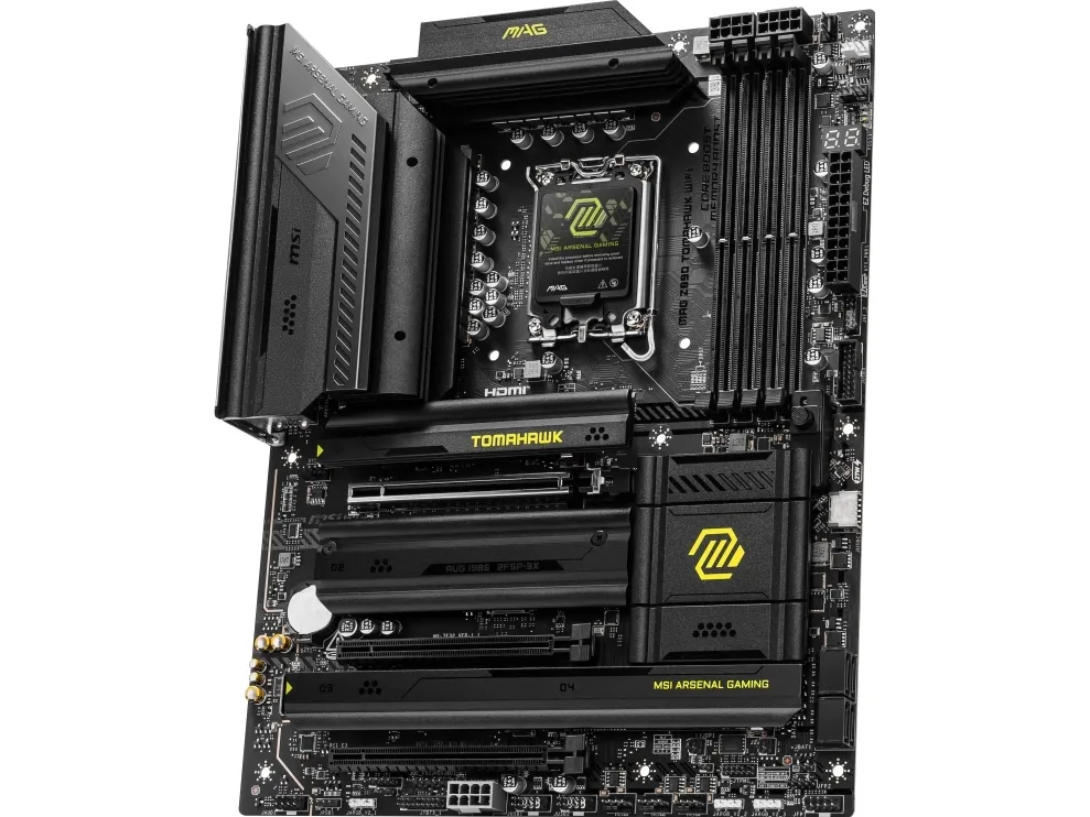 MSI MAG Z890 TOMAHAWK WIFI - Bundkort - ATX - LGA1851 sokkel - Z890 Chipset - USB 3.2 Gen 1, USB 3.2 Gen 2, USB-C 3.2 Gen2, USB4, USB-C 3.2 Gen 2x2 - 5 Gigabit Ethernet, Wi-Fi 7, Bluetooth - onboard grafik (CPU påkrævet) - HD Audio (8-kanaler)