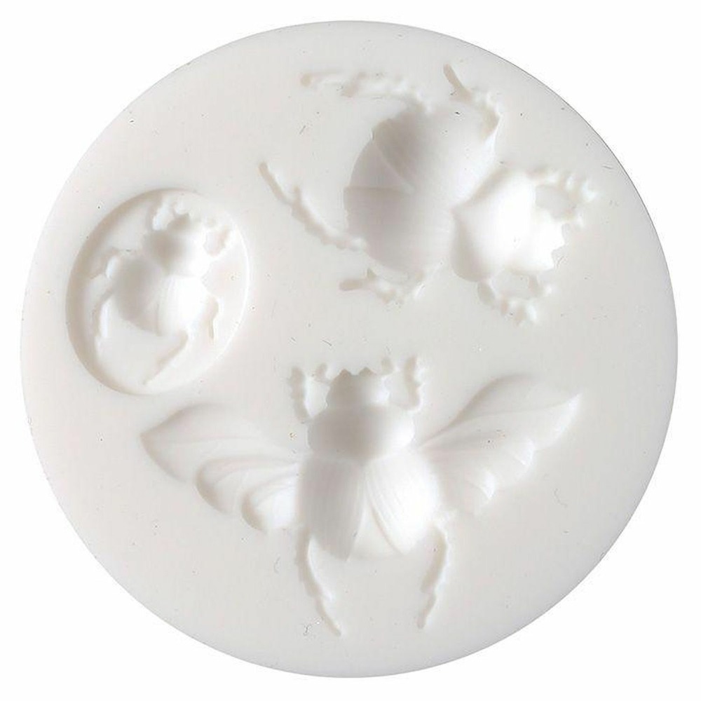 3 mini moules en silicone pour pâte polymère - scarabée
