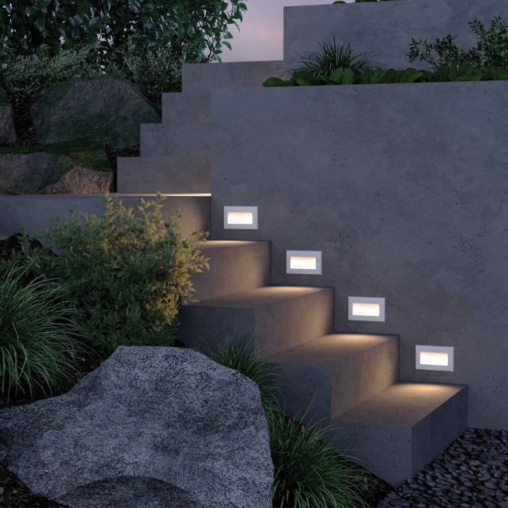 Bosca LED inbouwwandlamp in wit en zwart, 3W, 250lm, IP65, 84mm