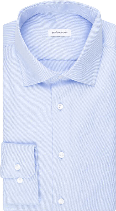 Seidensticker Business Shirt Slim Long sleeve Kent-Collar Uni Blue
