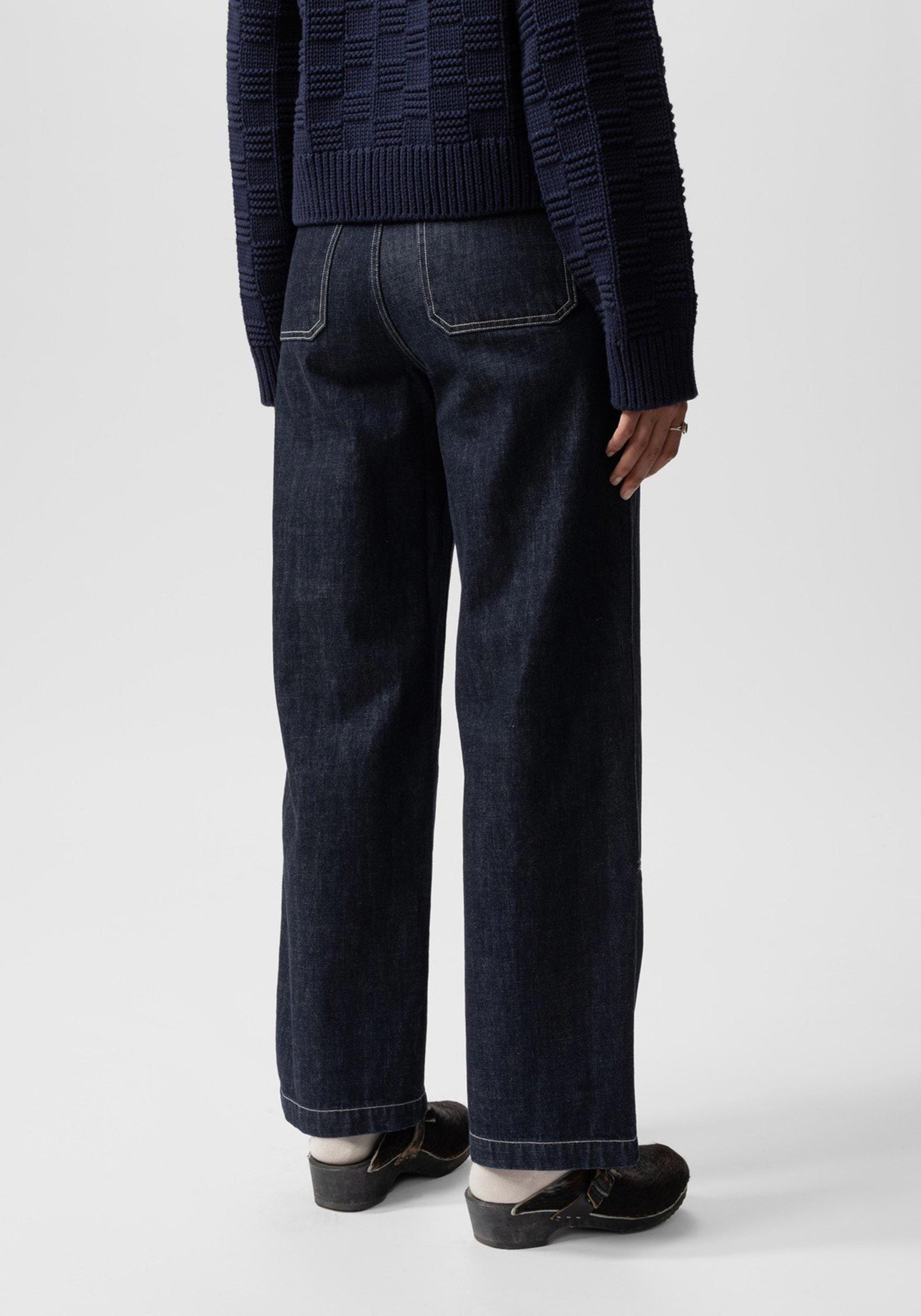 Nudie Jeans Jeans Wendy Double Knee Denim Pants Dark Blue