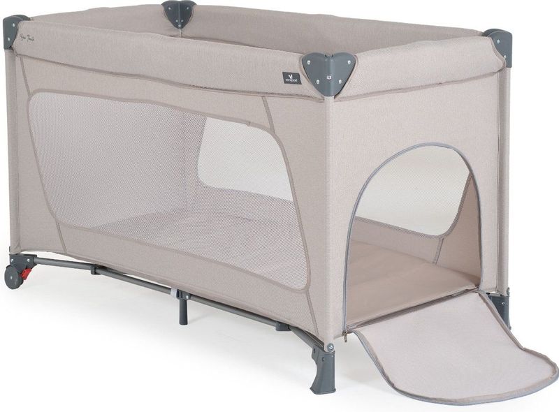 Cangaroo - One Touch - Campingbed - Lichtgrijs - Materiaal: Gaas