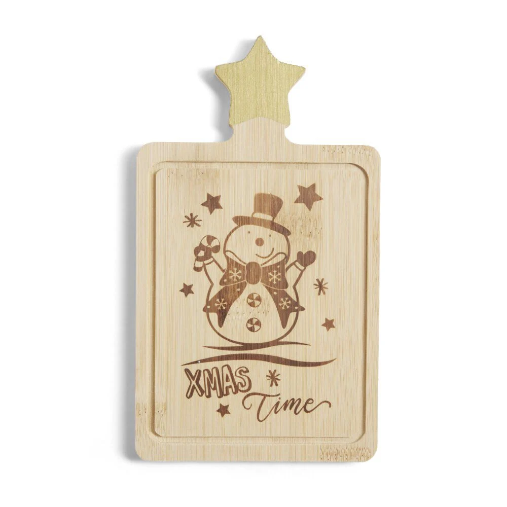 Planche apéro Noël en bambou 11x19cm - 3 modèles