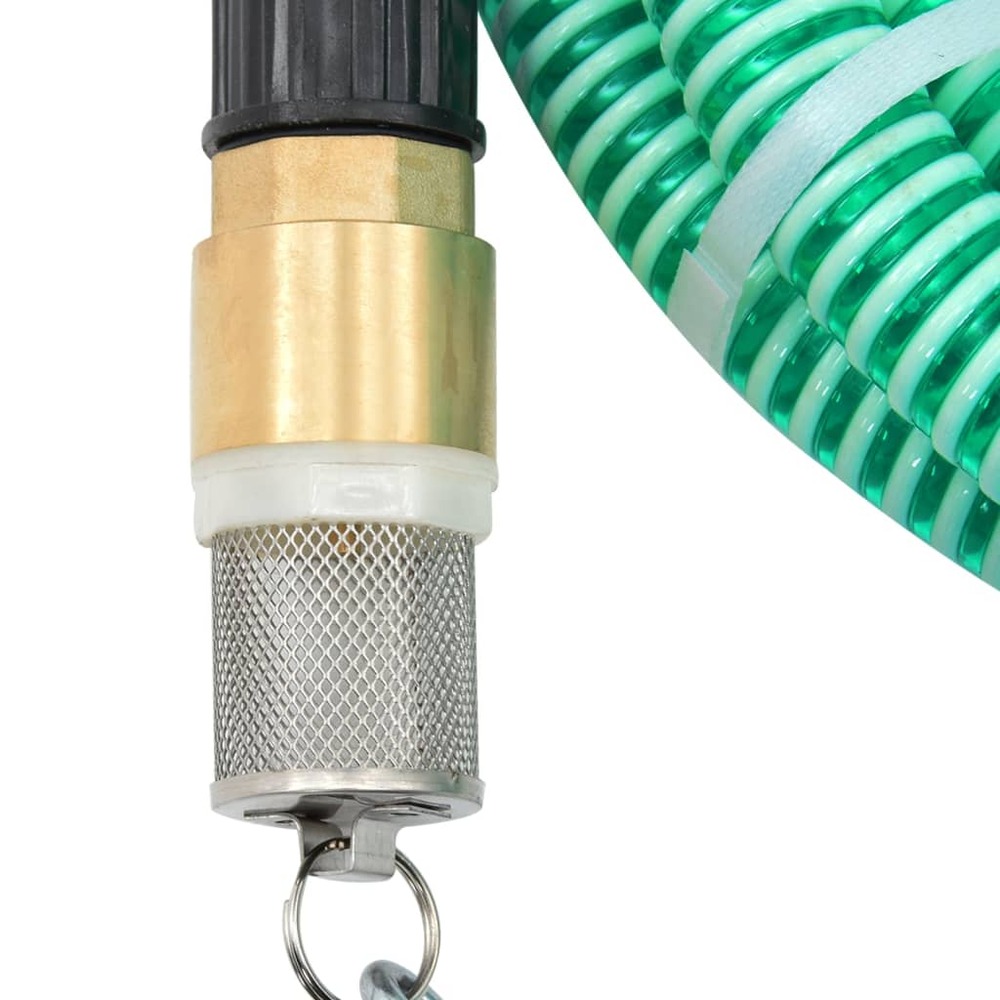 Tuyau d'aspiration avec raccords en laiton vert 1,1
