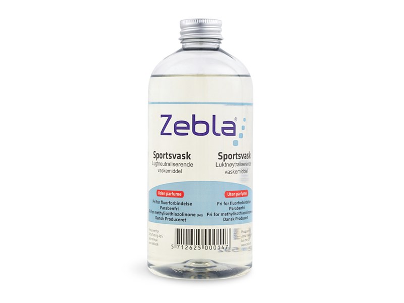 Zebla sportsvask 500 ml uden parfume