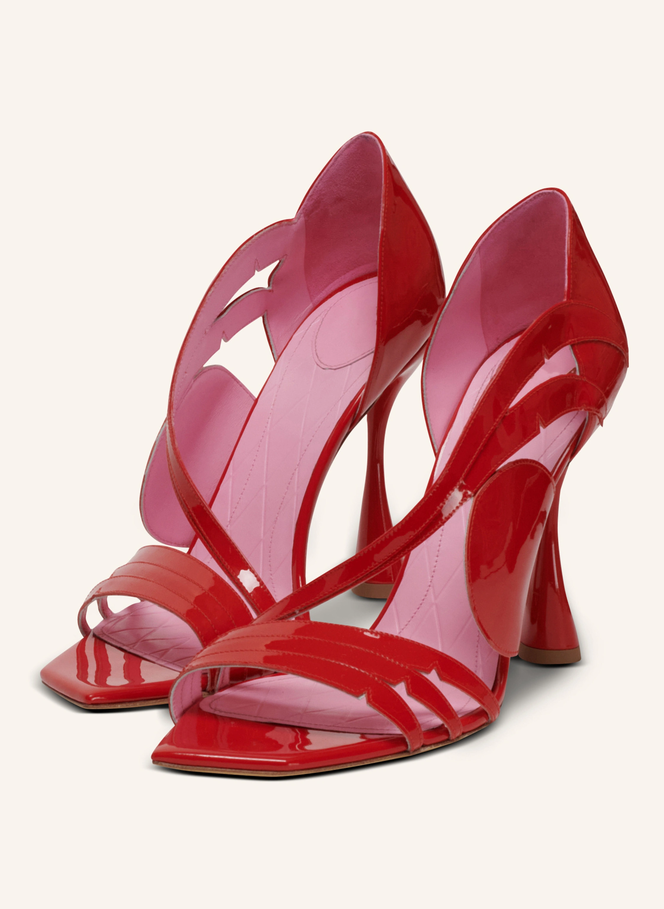 BALMAIN Sandalen Eden mit Absatz aus Lackleder