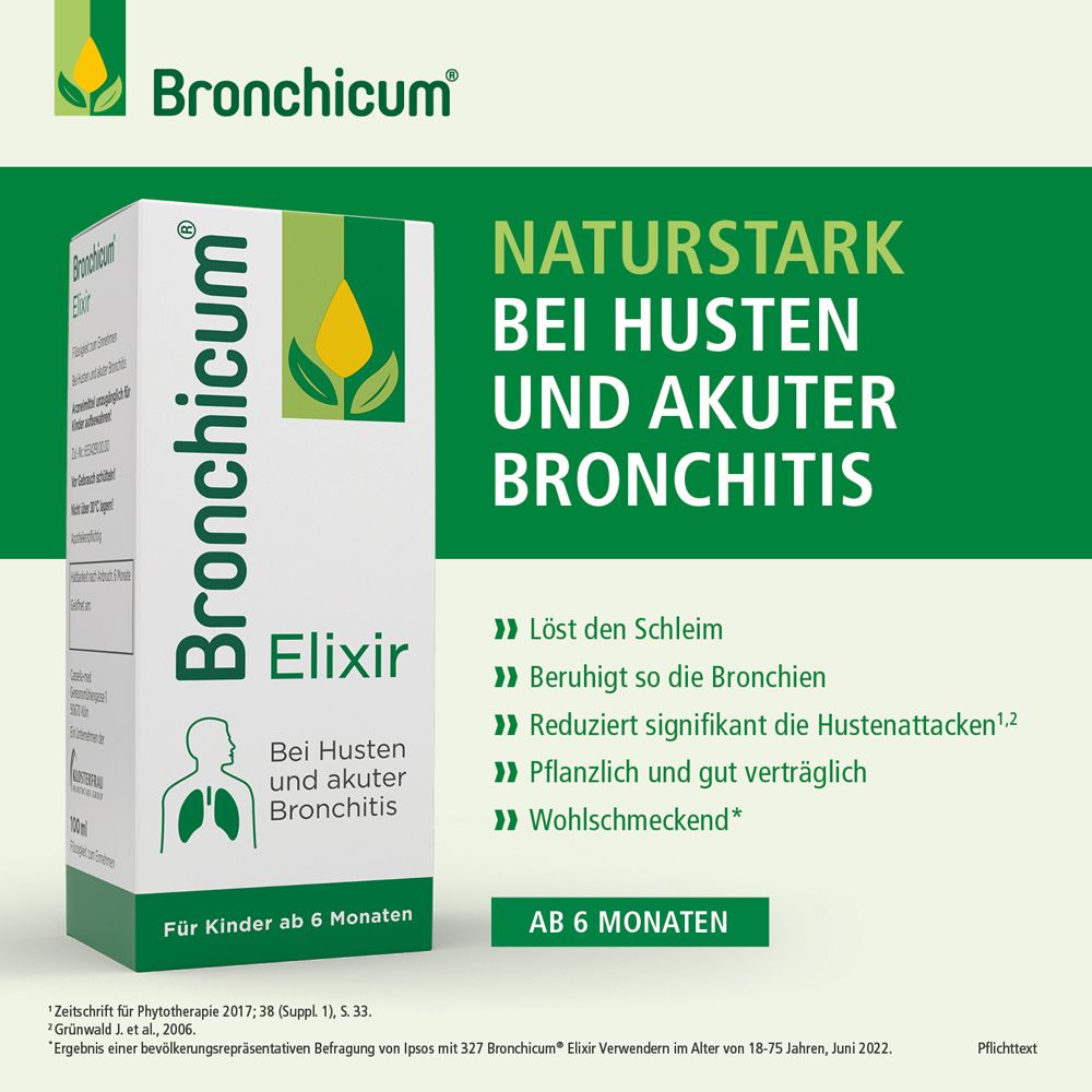 Bronchicum Elixir - Hustensaft bei akuter Bronchitis und Husten