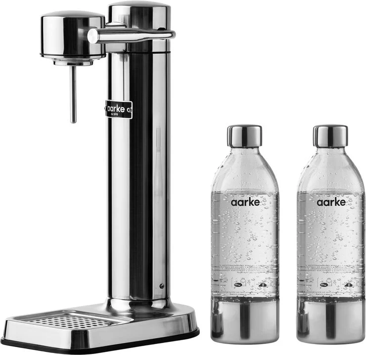 Aarke Kitchenware Carbonator Polished Steel Bundle C3 inkl. 2 flasker