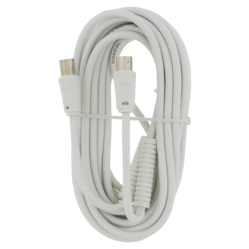 Q-Link coax kabel 3CV2 HF 5 meter stekker recht wit