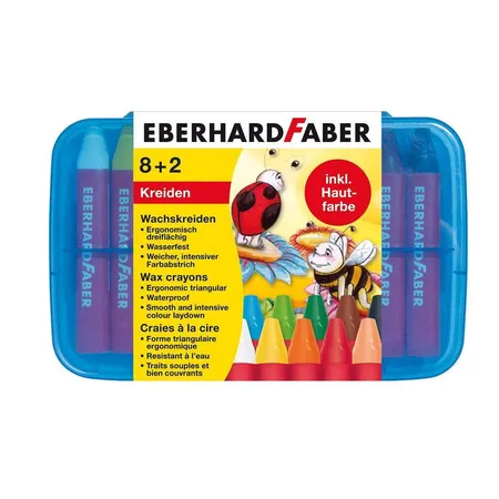 Eberhard Faber Wachsmalkreiden dreiflächig, 10 Stück