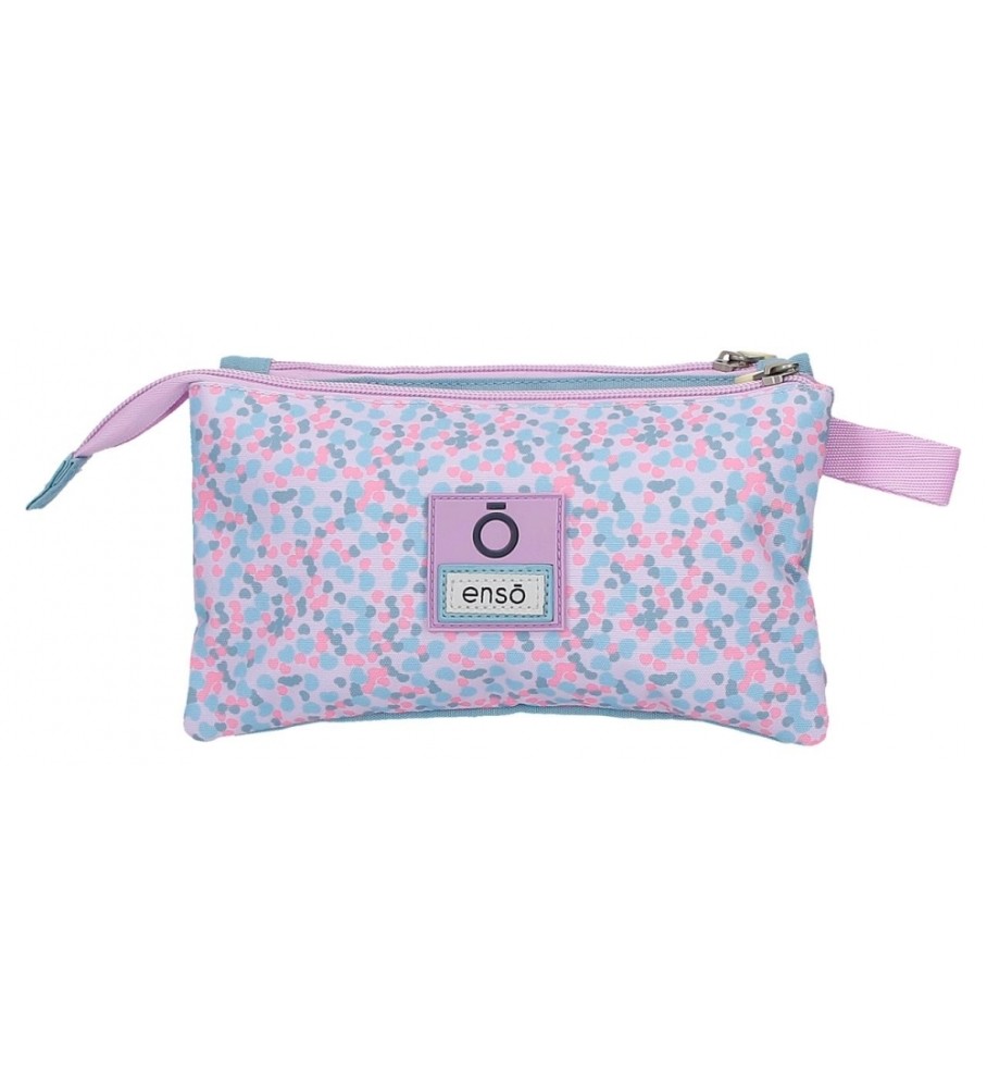 Estojo para lápis Enso EnsoCute Girl com três compartimentos e cores variadas