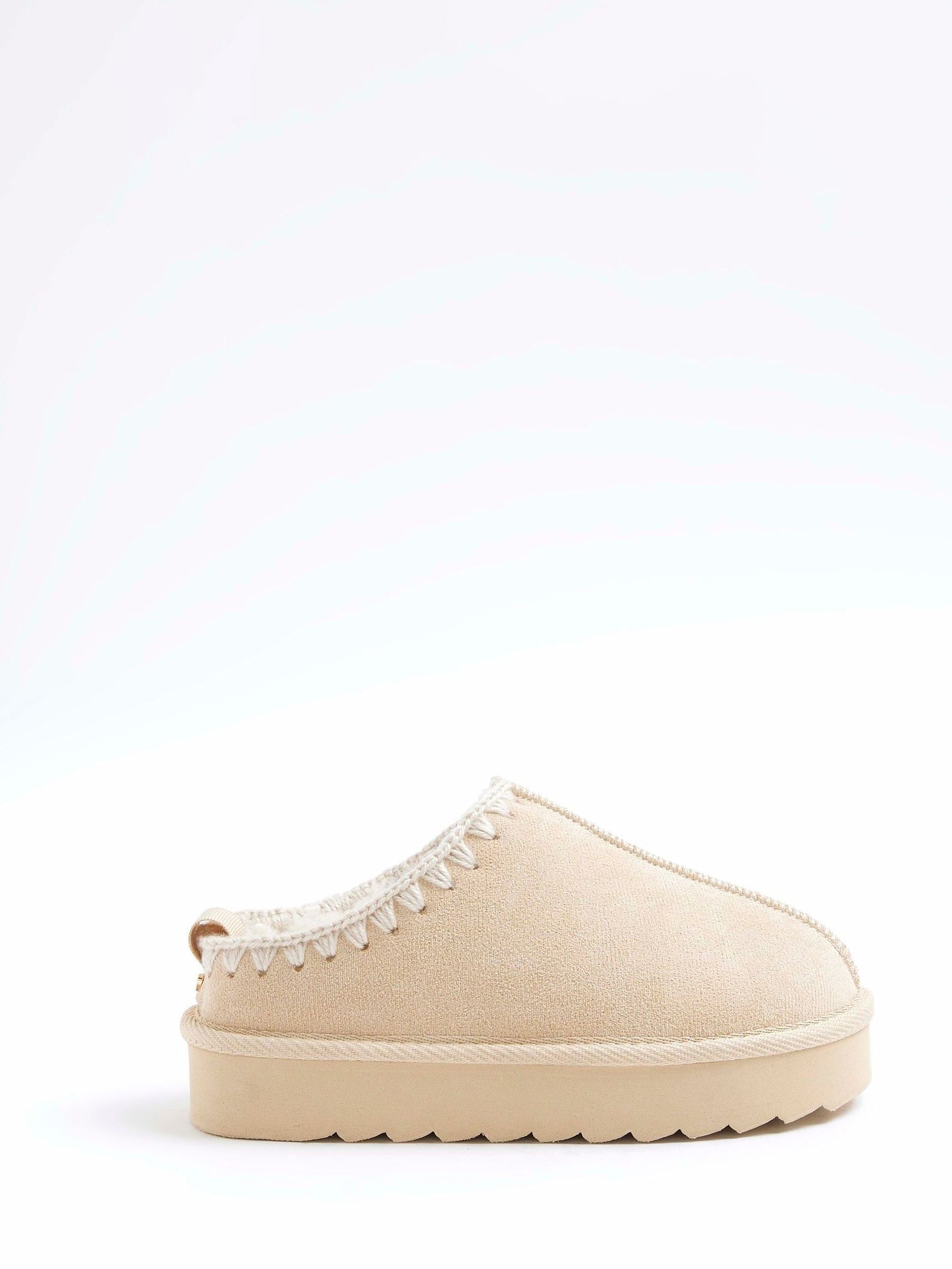 River Island Girls Whipstitch Slippers
