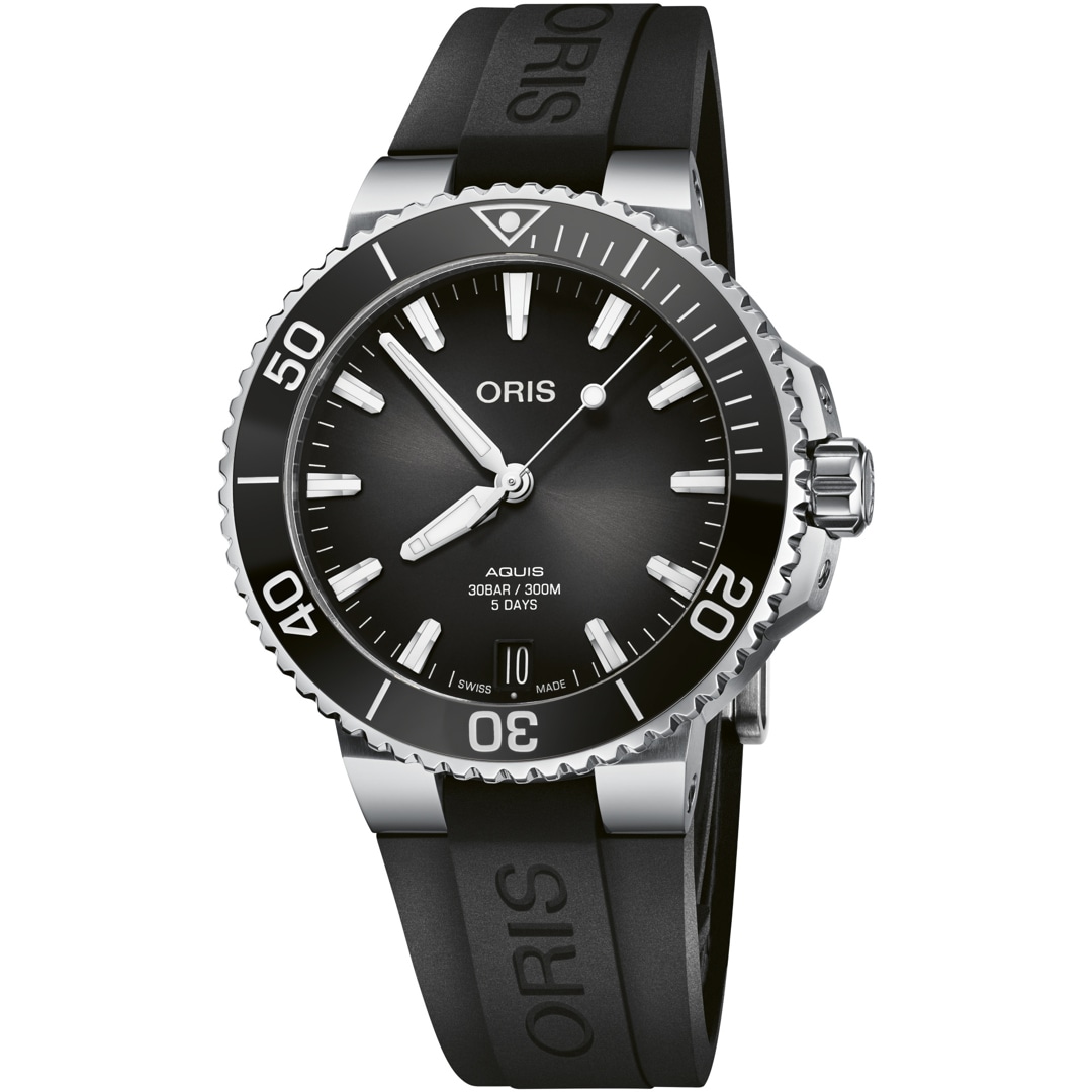 Oris Aquis Date Calibre 400 Schwarz / Kautschuk Ø 41.5mm