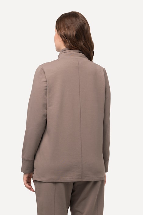 Sweatshirt, Stehkragen, Taschen, Langarm, Biobaumwolle