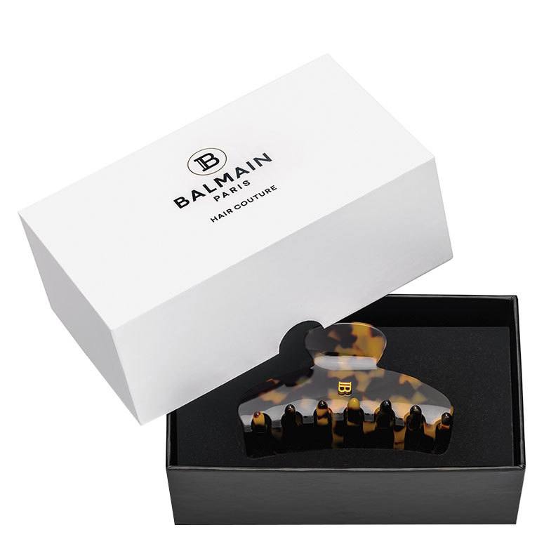 Balmain Cellulose Acetate Pince À Cheveux Medium Hairclip Tortoise Shell