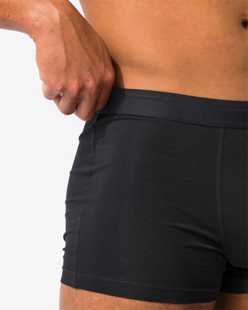 2 boxers homme modèle court coton real lasting noir