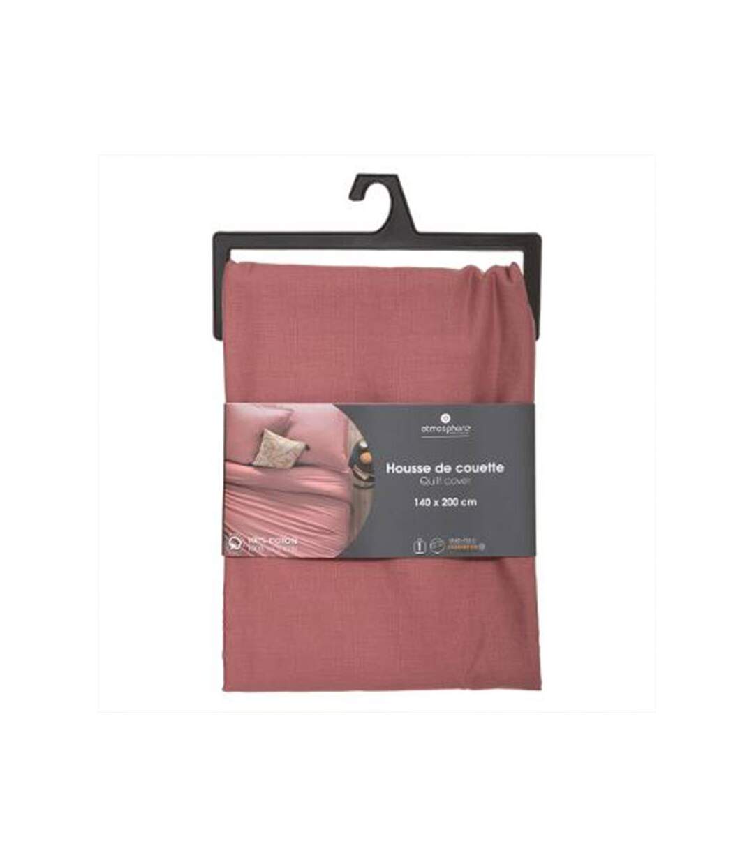 Housse de Couette Intérieur 140x200cm Blush