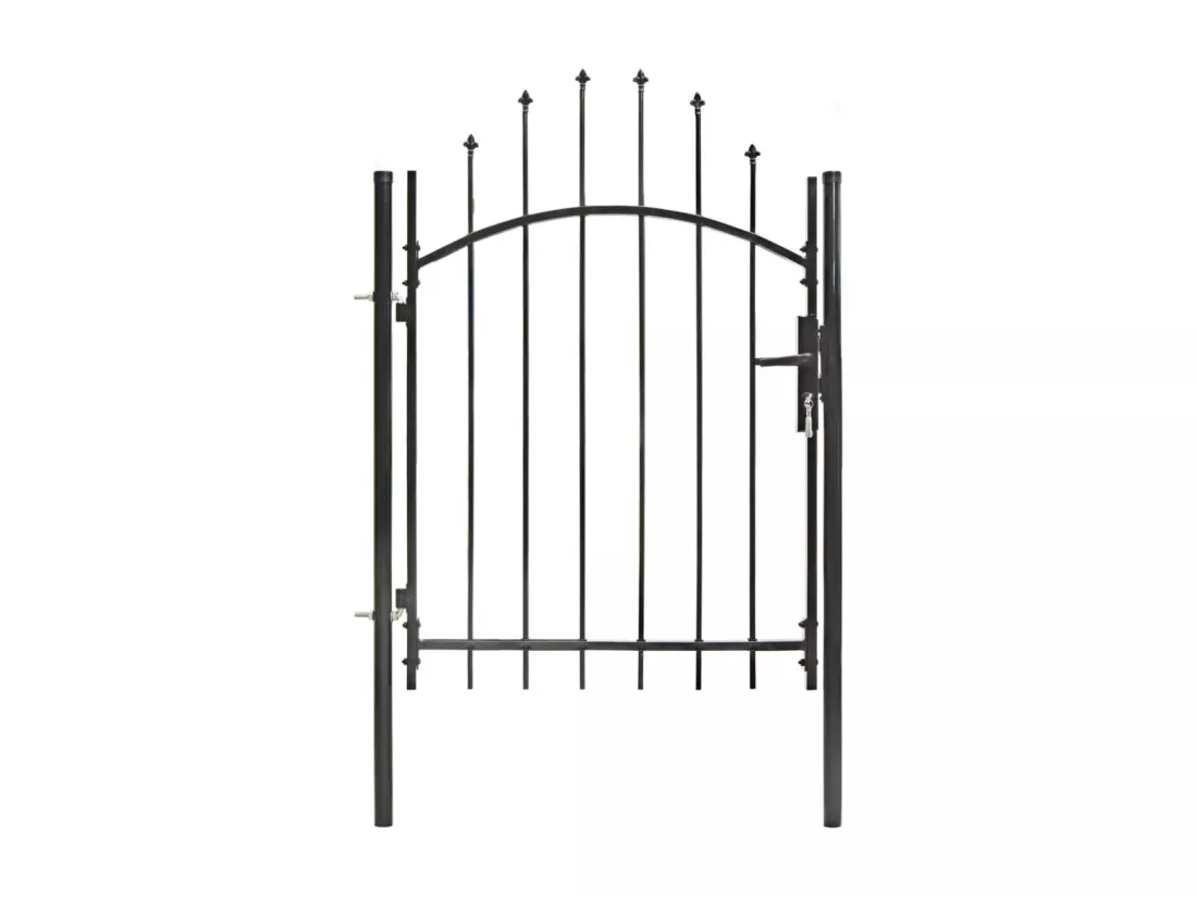 Portail de jardin Acier 1 x 1,5 m Noir