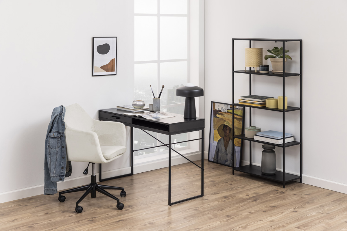 Houten bureau Vic - met opbergvak Naturel