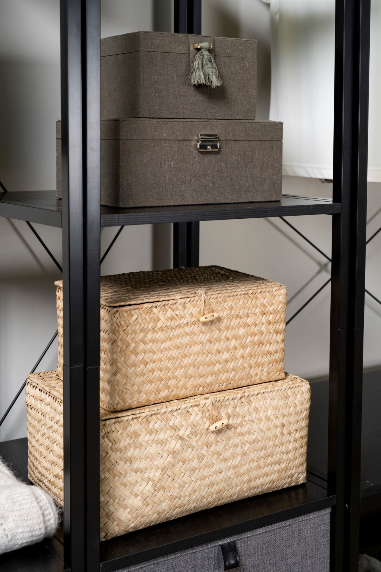 Klesstativ svart - 44x46,5x215 cm