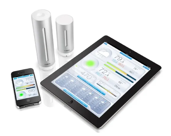 Netatmo NBU-NWS-NRG-EU Rain Pack - Vejrstation - trådløs - grå aluminium