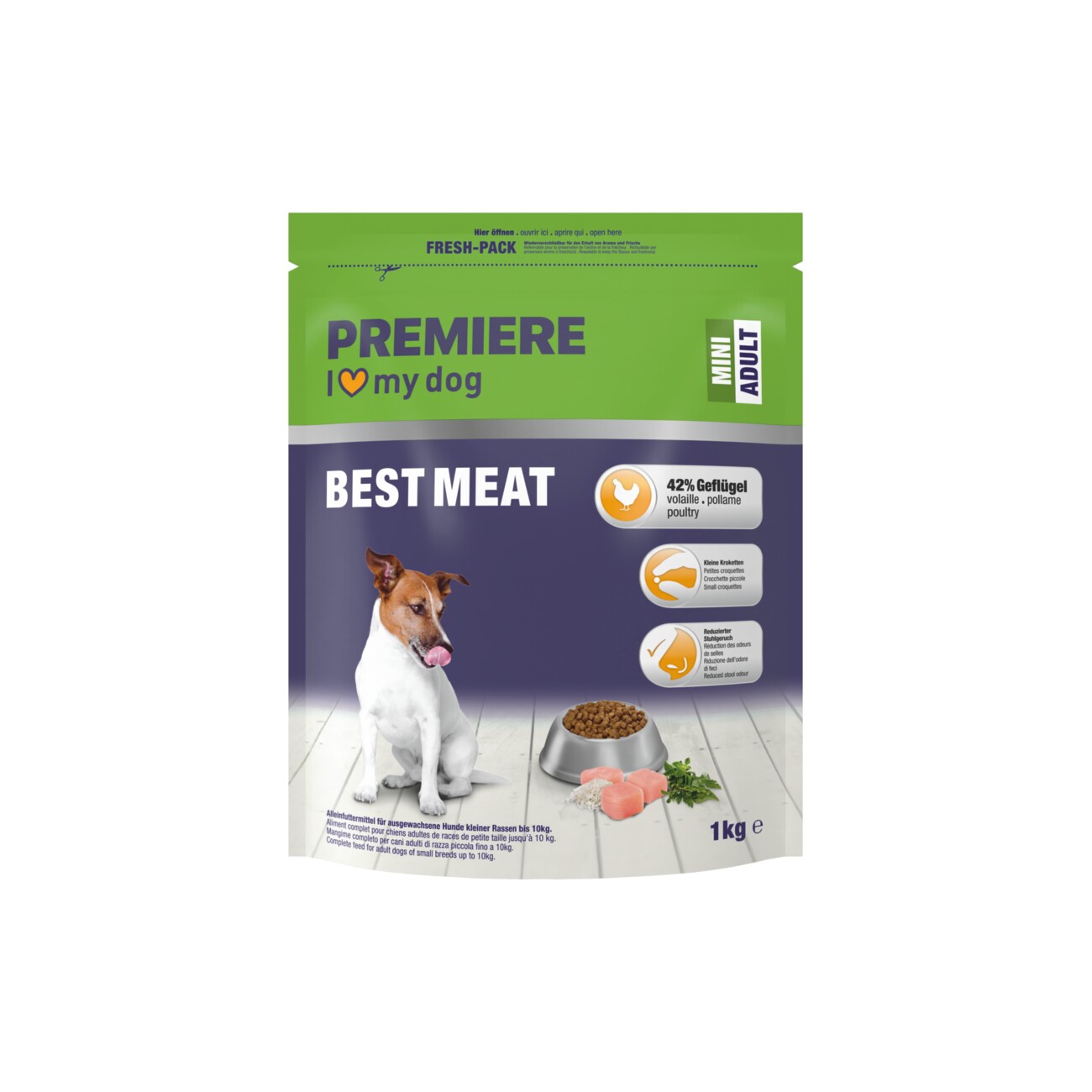 PREMIERE Trockenfutter Hund Best Meat Adult Mini Geflügel 1 kg