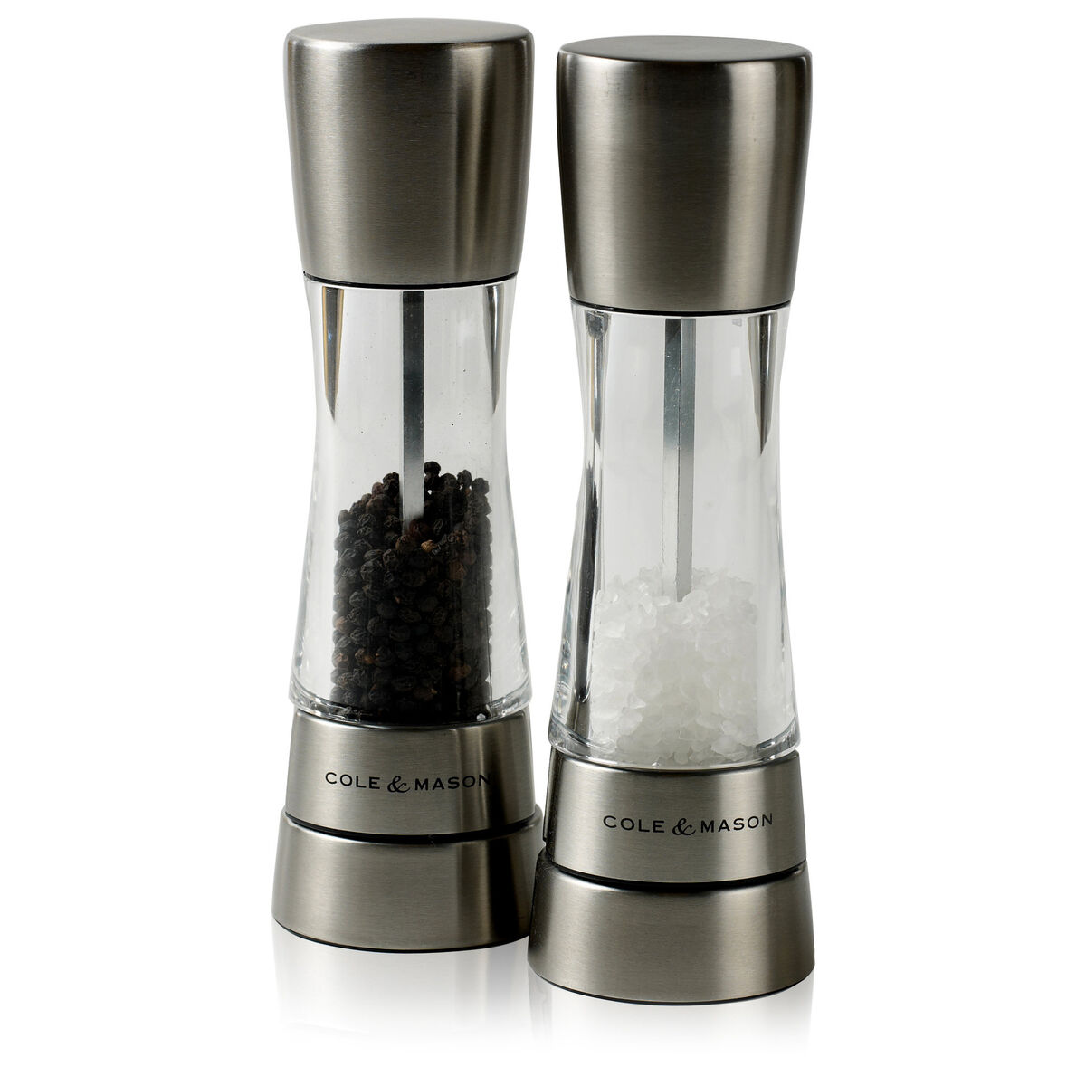 Derwent salt og pepper sett, 19 cm, stål/acryl