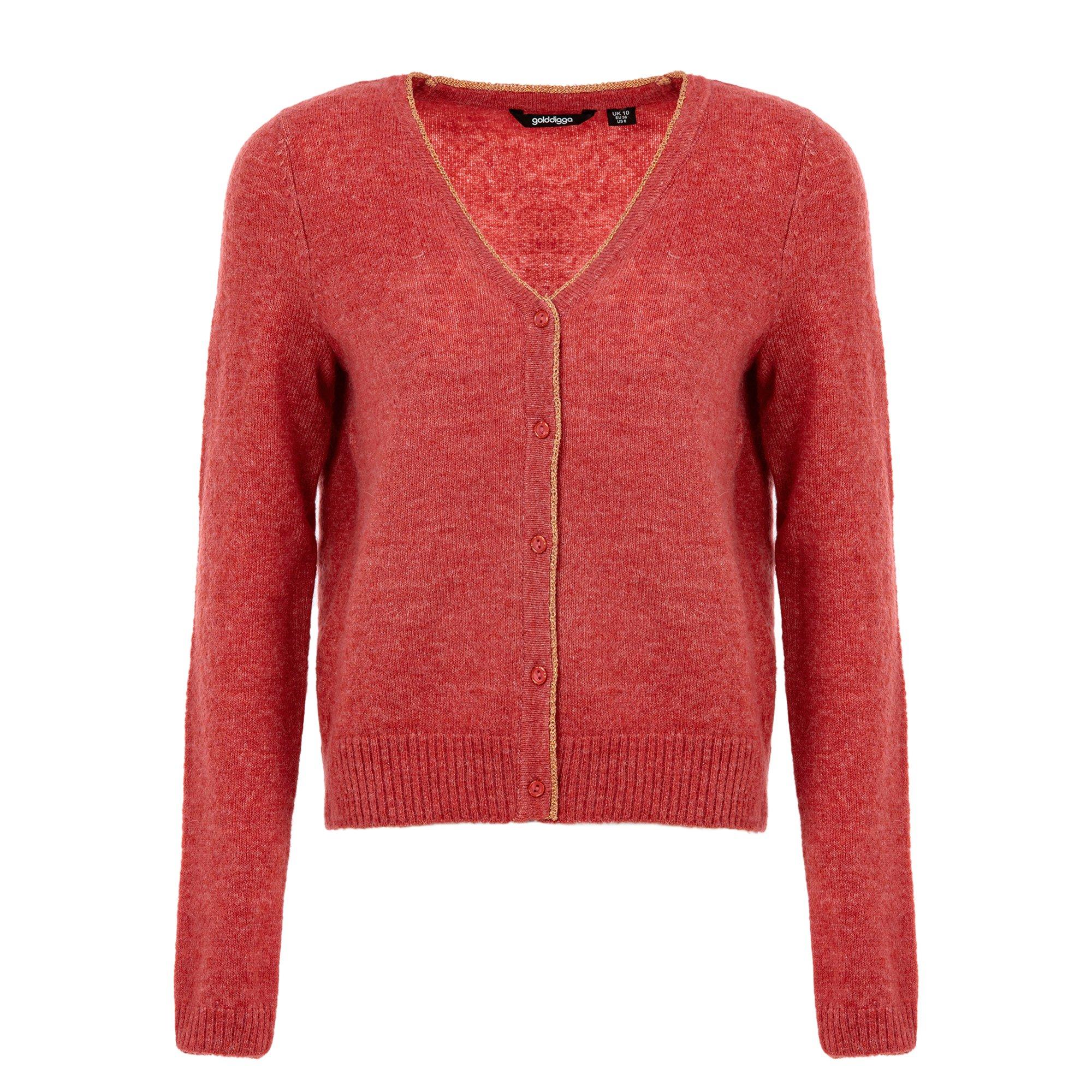 Golddigga Lightweight V Neck Cardigan Womens